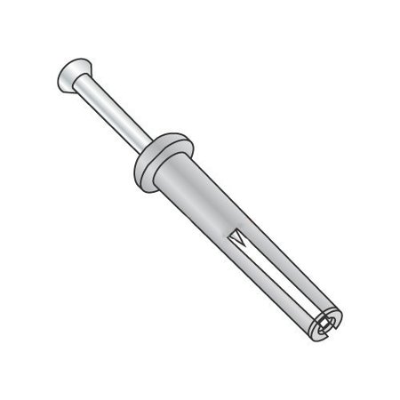 NEWPORT FASTENERS Nail Drive Anchor, 1/4" Dia., 1-1/2" L, Alloy Steel Zinc Plated, 100 PK 956067